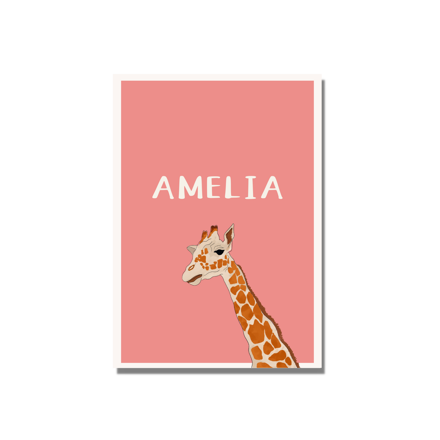 Giraffe Personalised Name Print