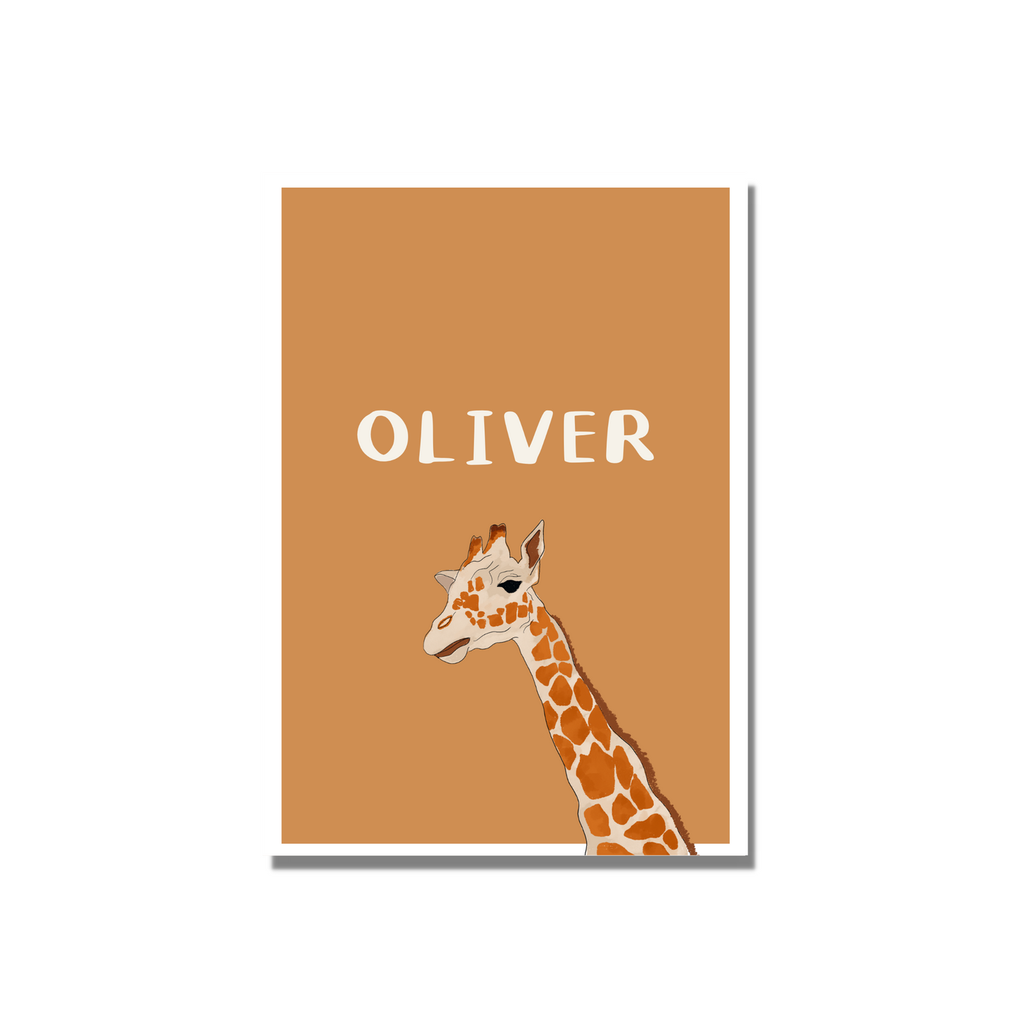 Giraffe Personalised Name Print