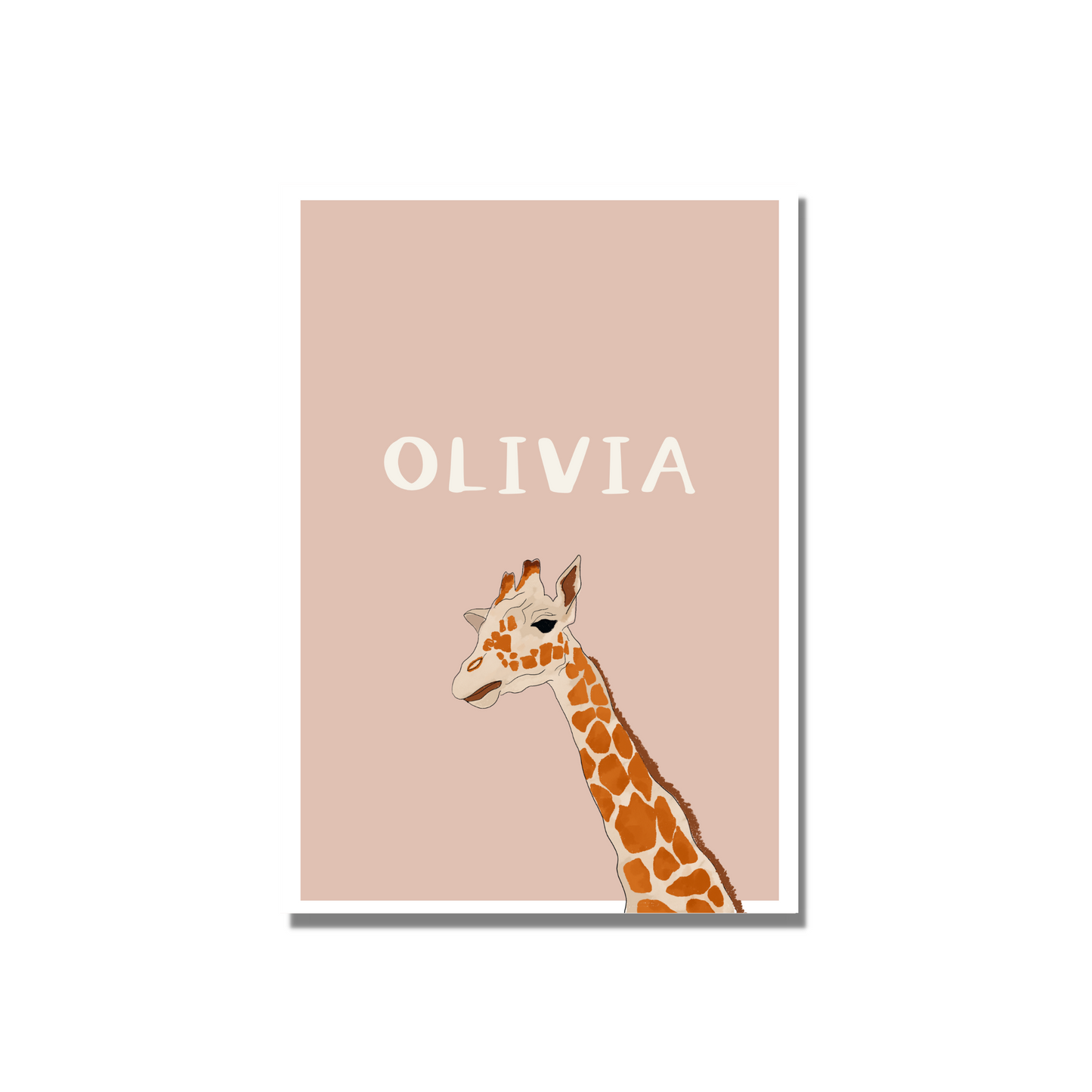 Giraffe Personalised Name Print