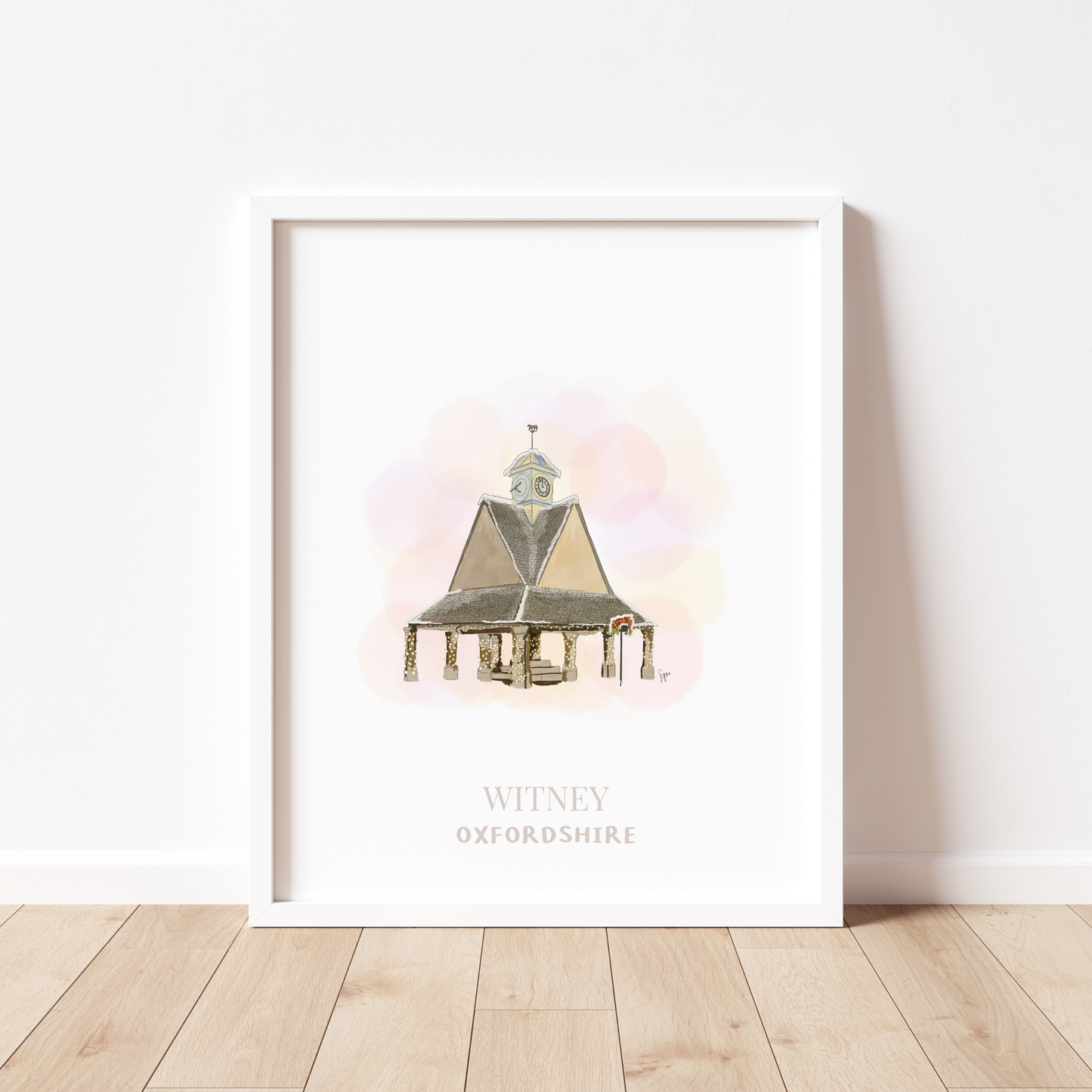 Buttercross Witney Christmas Art Print