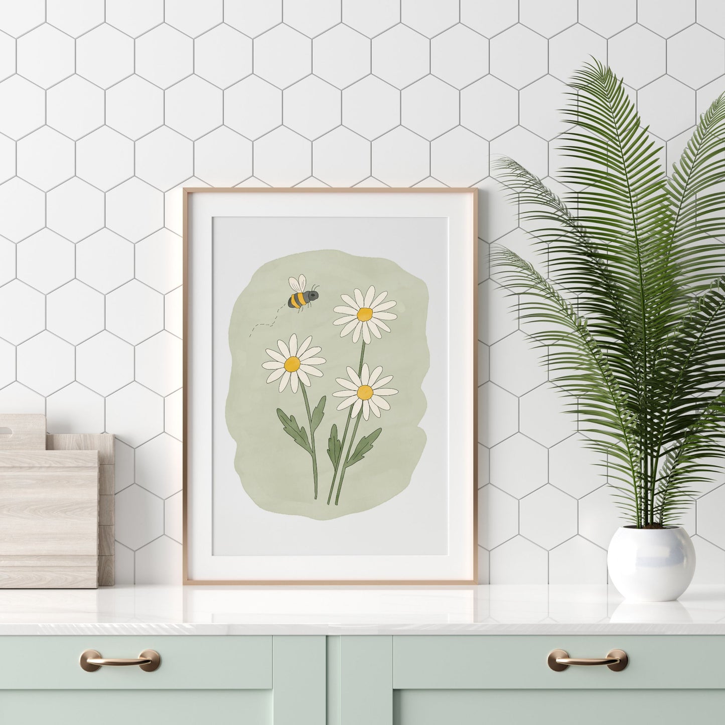 Dancing Daisies Illustrated Art Print