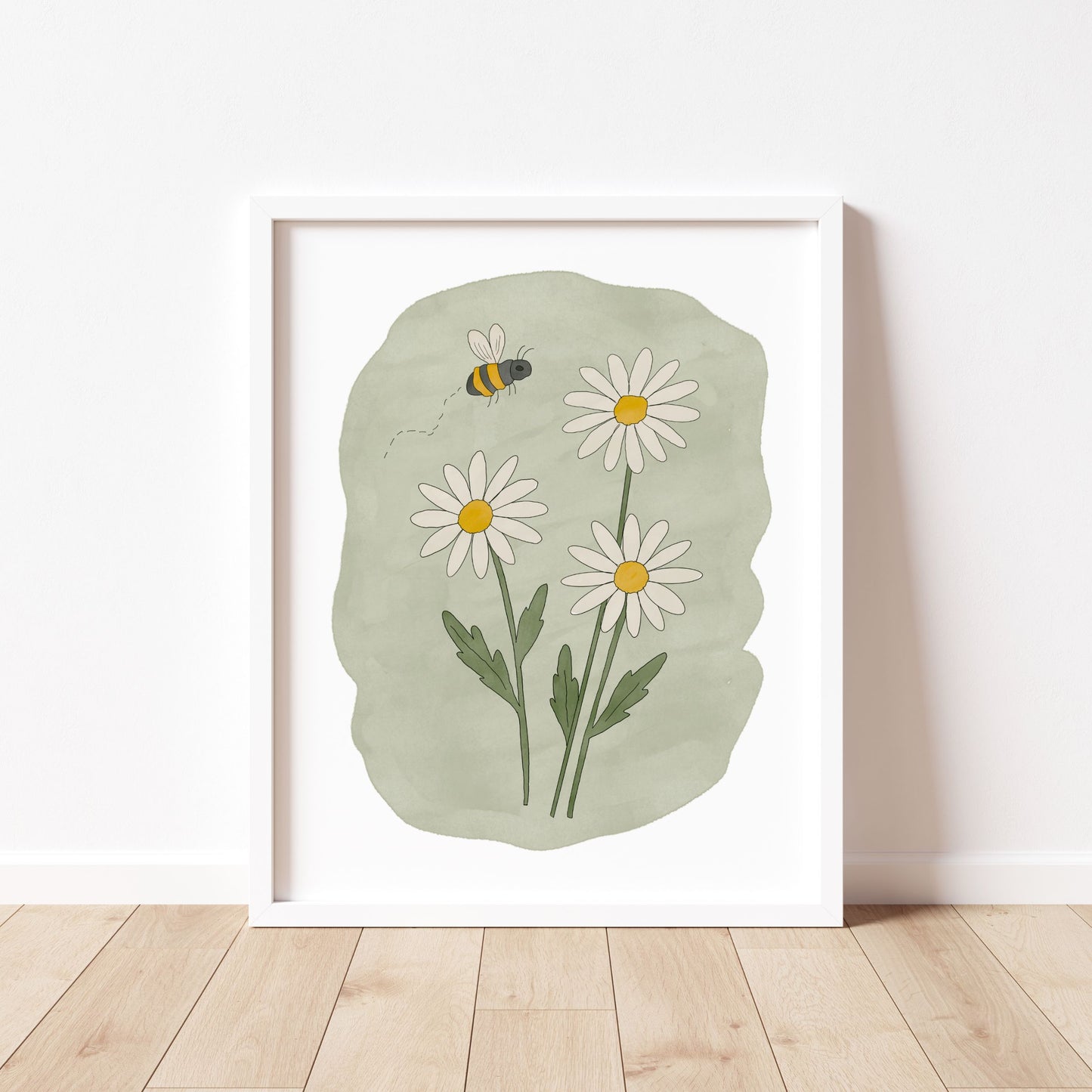 Dancing Daisies Illustrated Art Print