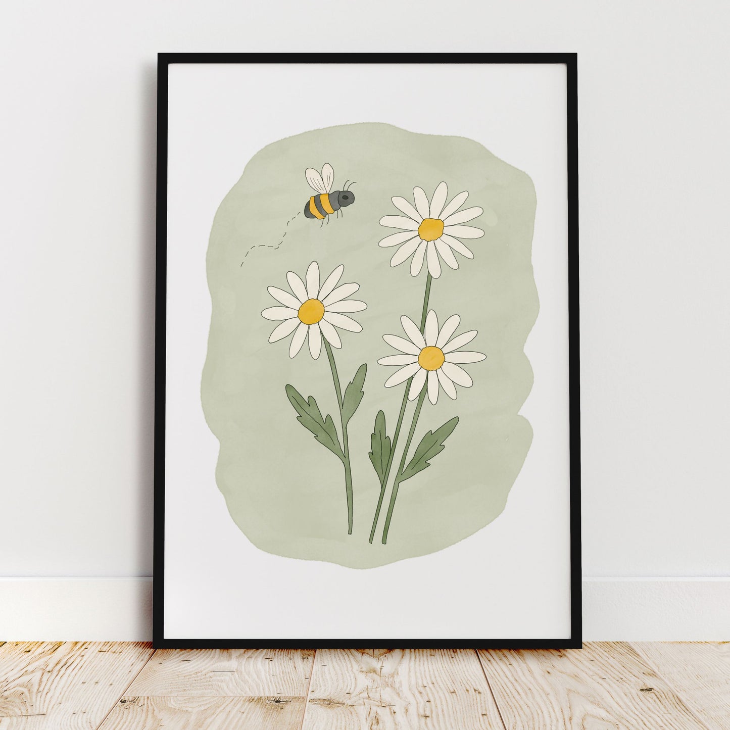 Dancing Daisies Illustrated Art Print