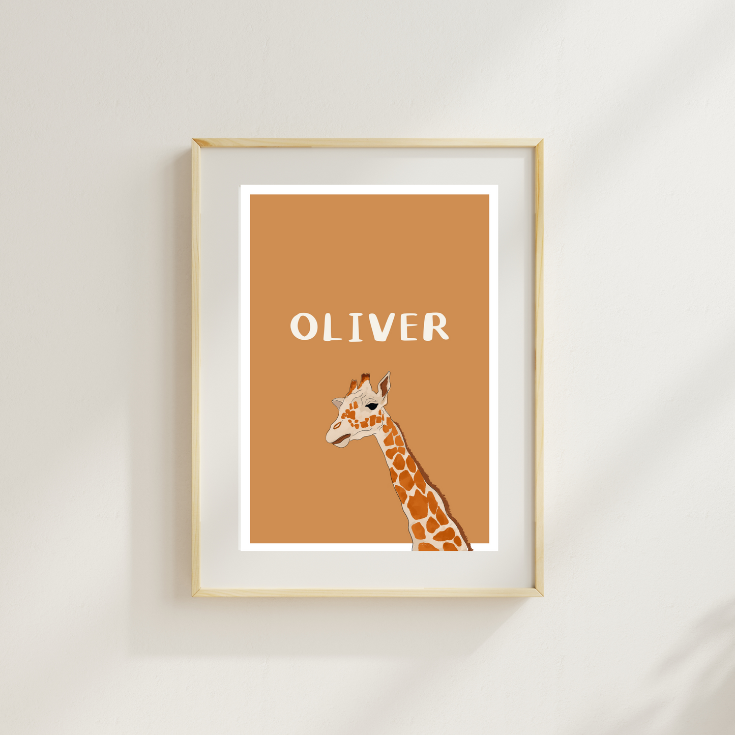 Giraffe Personalised Name Print