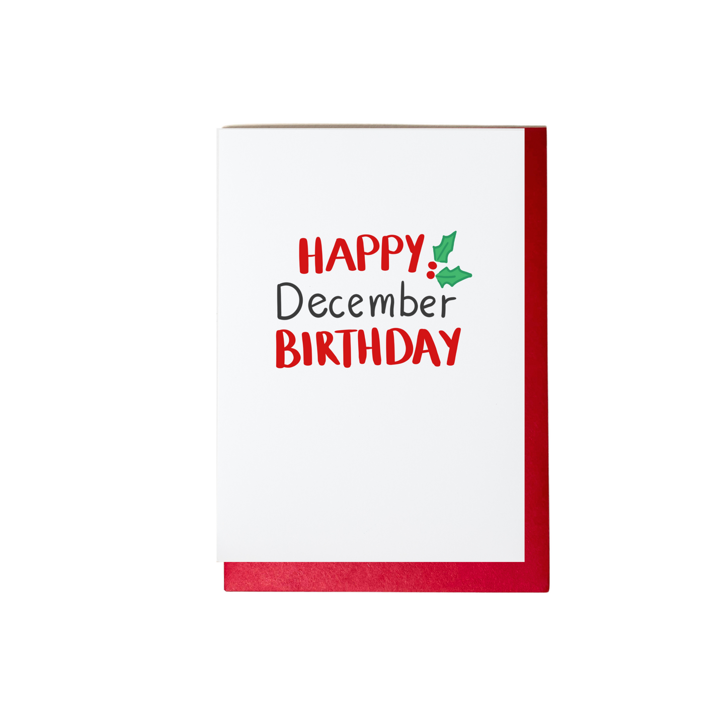 December Birthday Greetings Christmas Card
