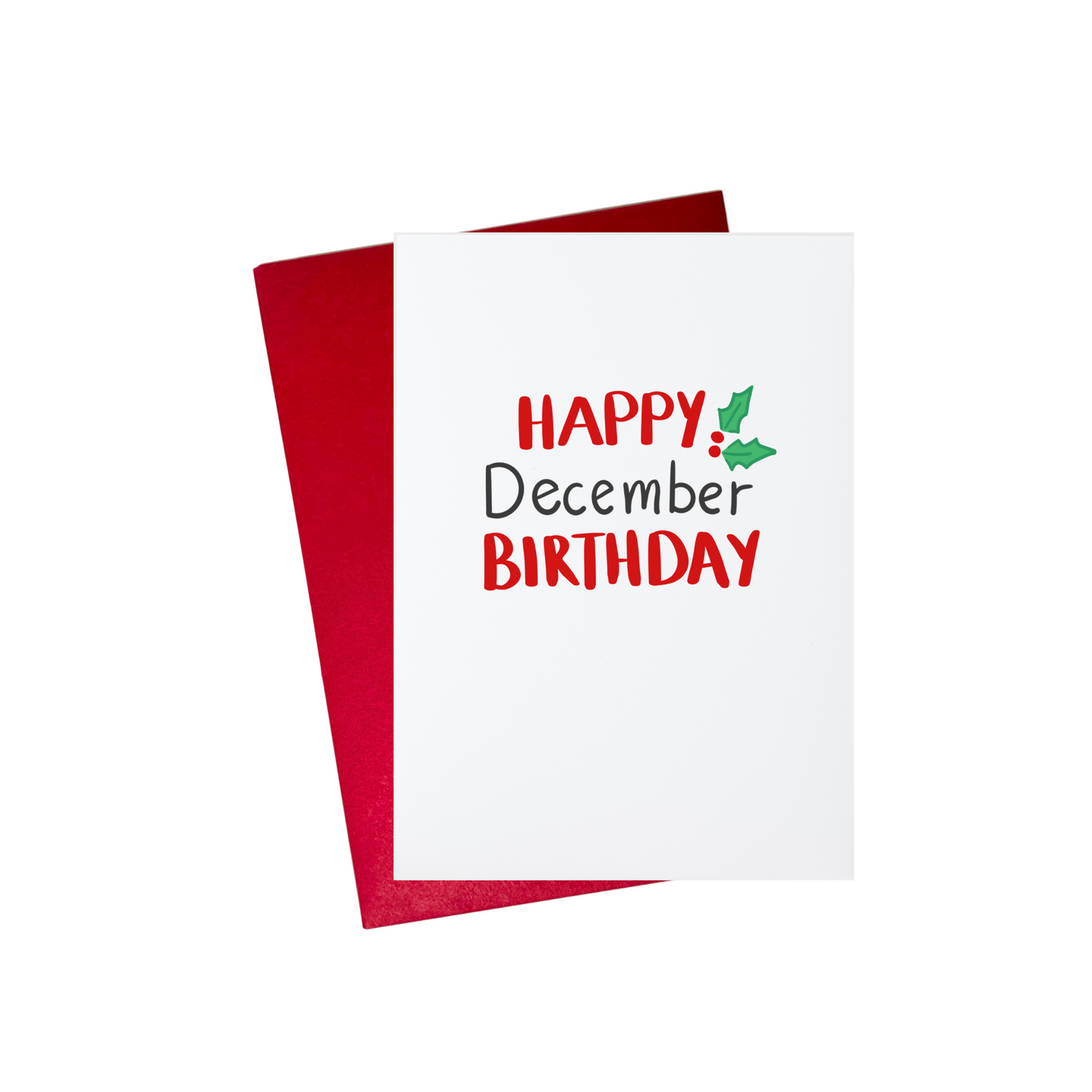 December Birthday Greetings Christmas Card