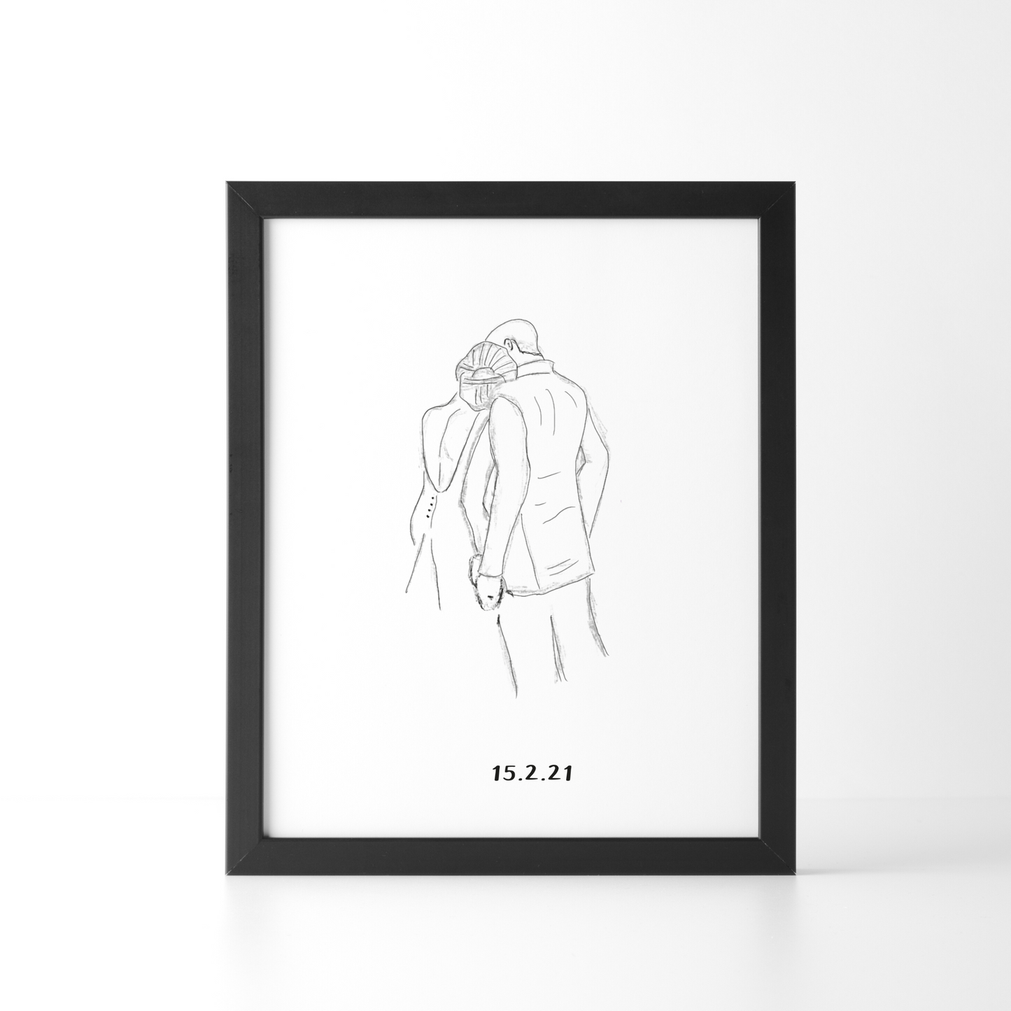 Bride & Groom Personalised Date Print
