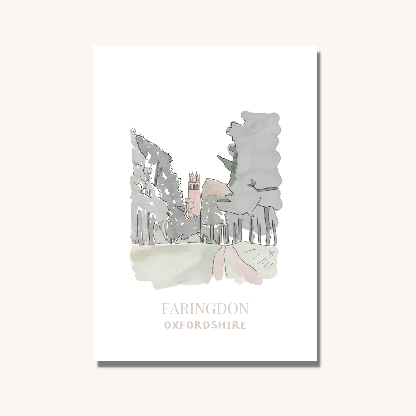 Faringdon Folly Art Print