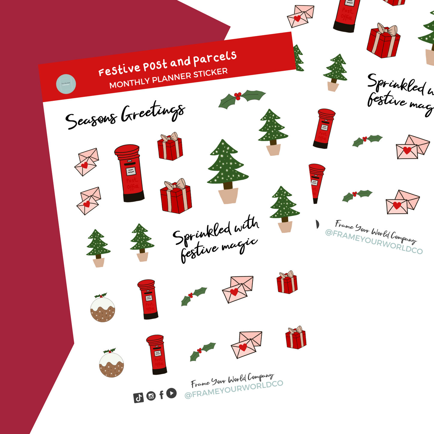 Festive Post & Parcels Stickers