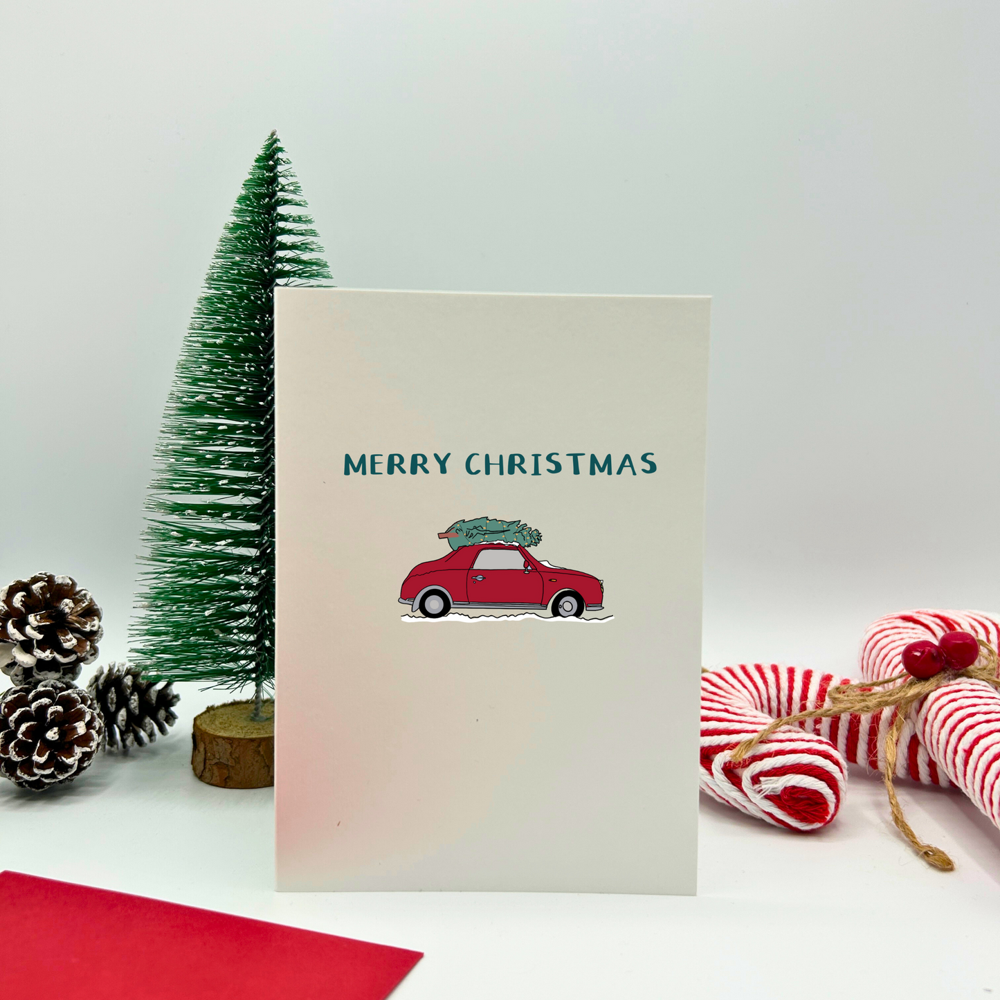 Merry Christmas Car and Tree