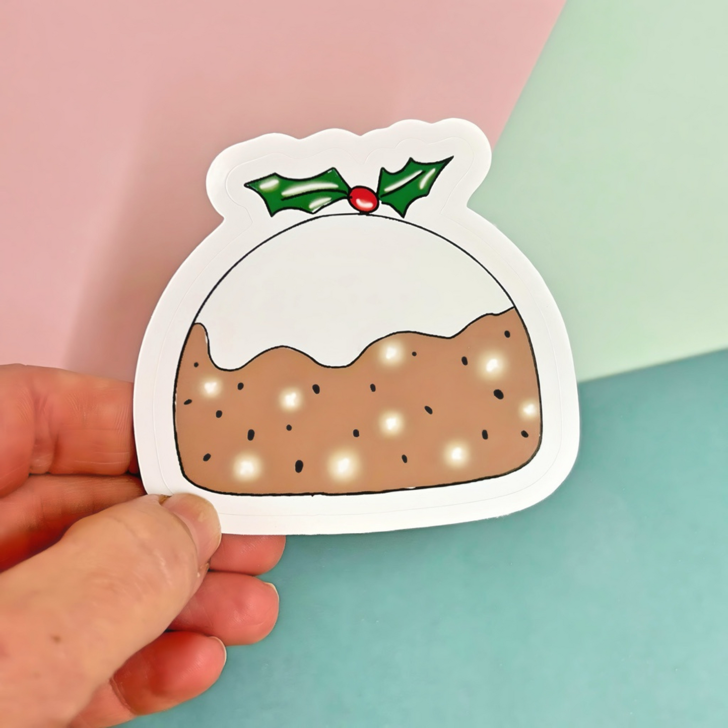 Christmas Pudding Vinyl Sticker