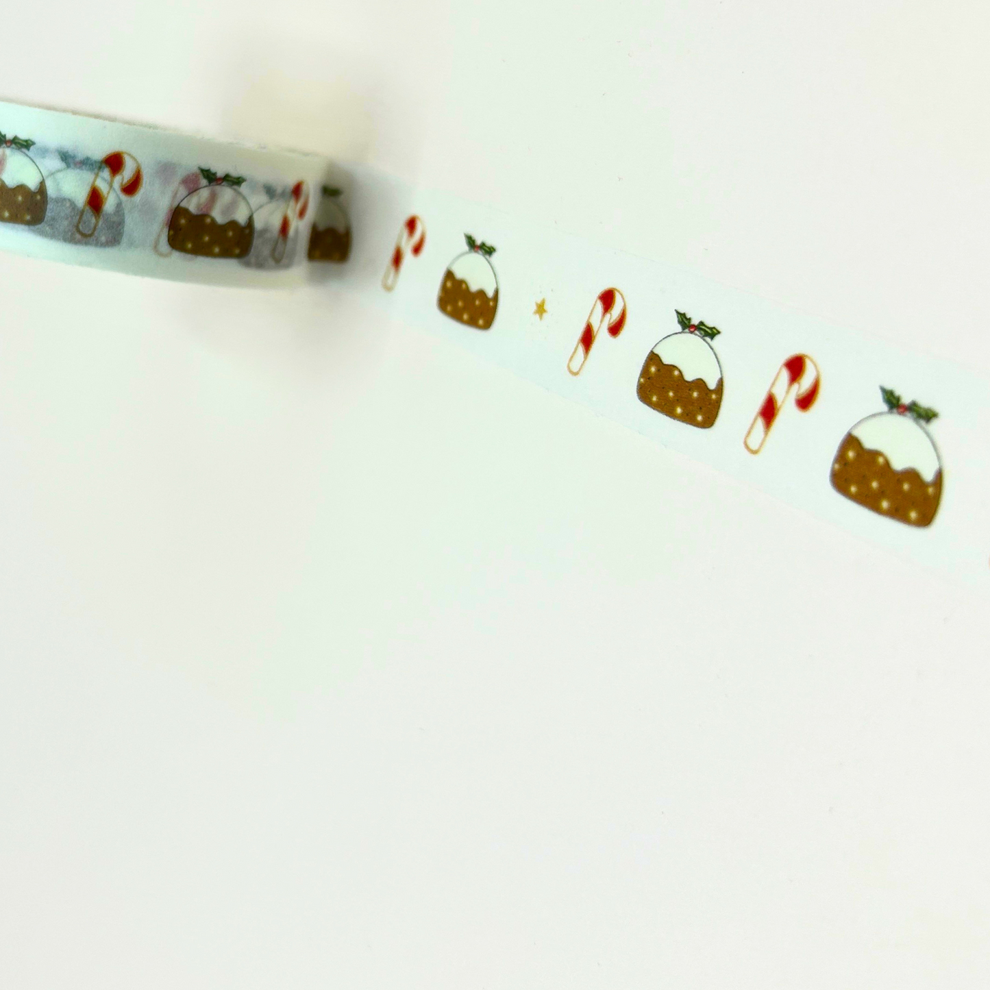 Christmas Pudding & Candy Cane Washi Tape