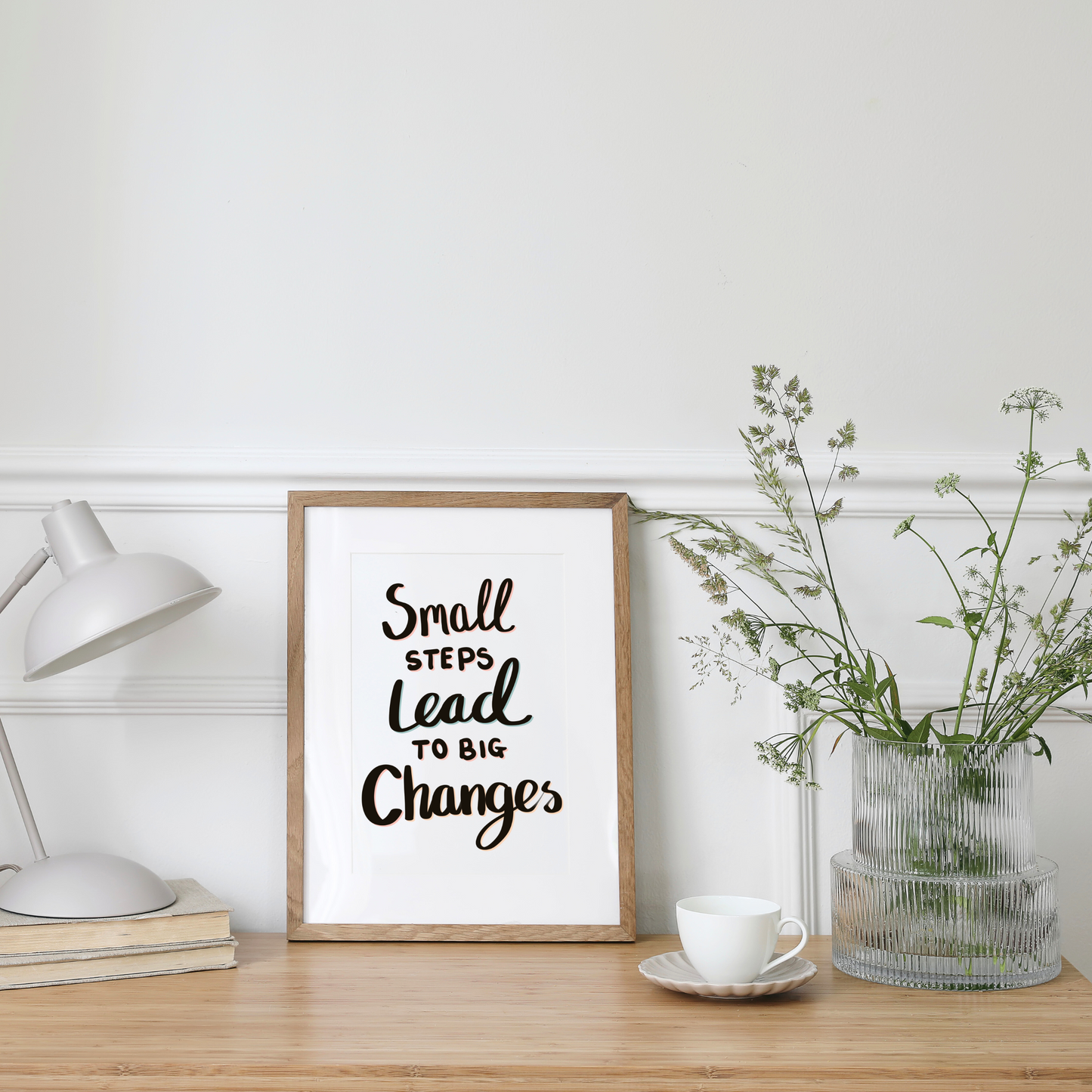 Small Steps Lead to Big Changes Illustration Quote Print