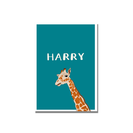 Giraffe Personalised Name Print