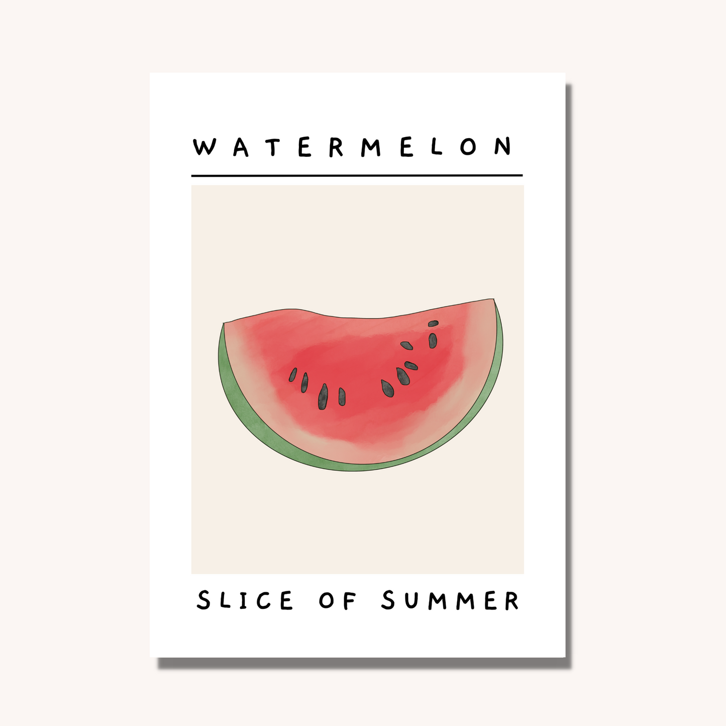 Watermelon Slice Art Print