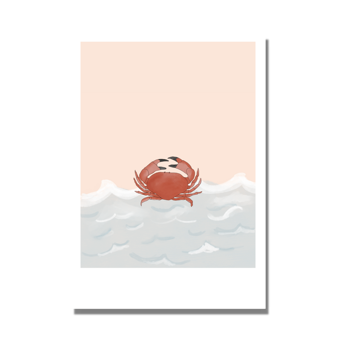 Just Keep Swimming Crab Art Print