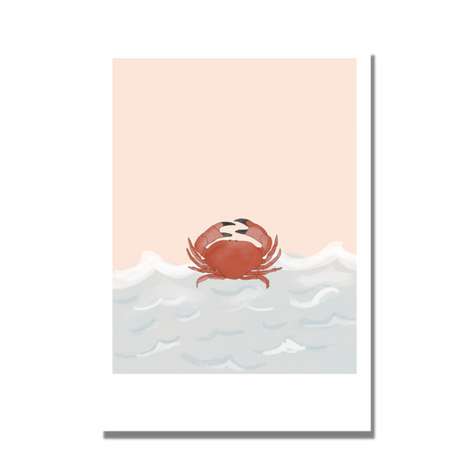 Just Keep Swimming Crab Art Print