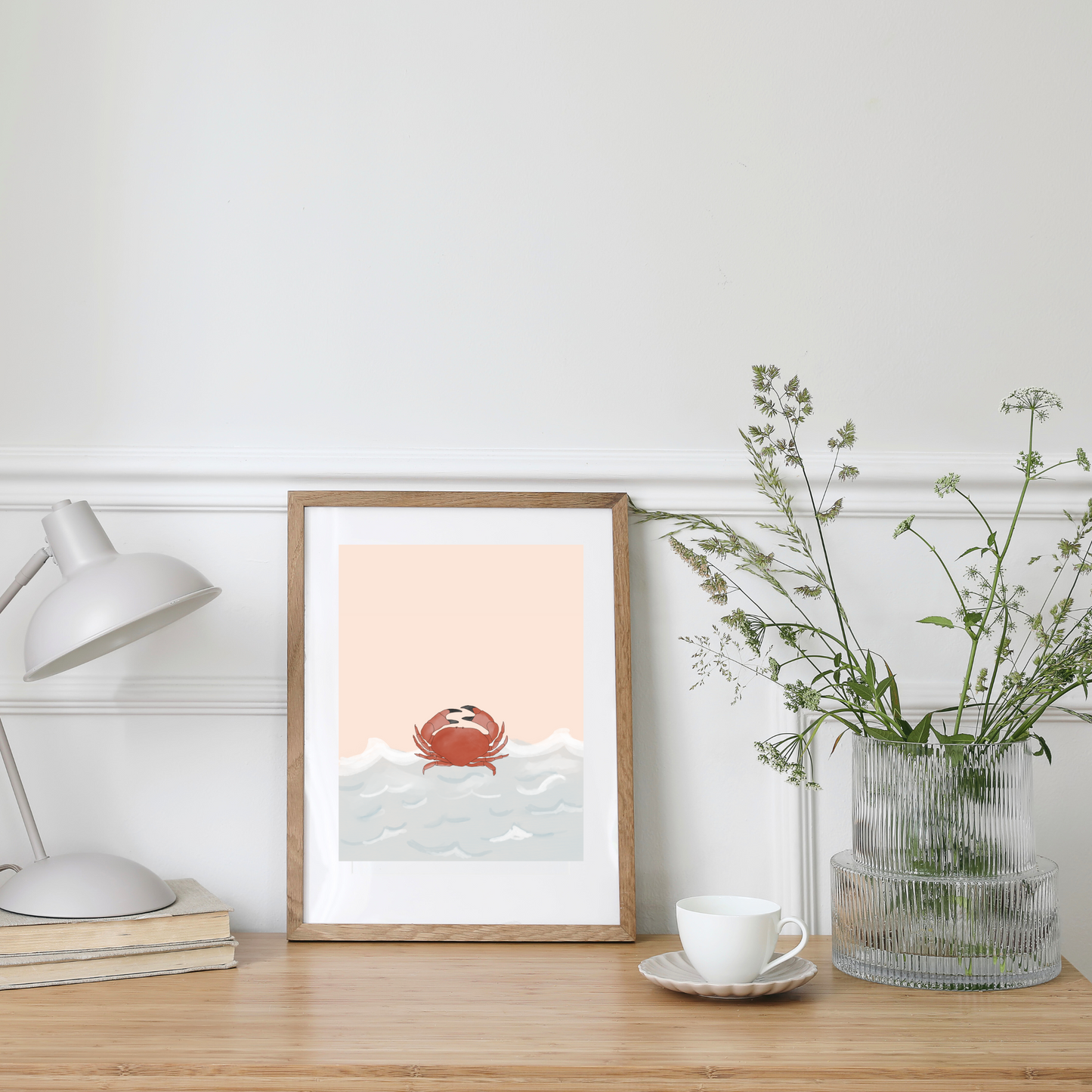 Just Keep Swimming Crab Art Print