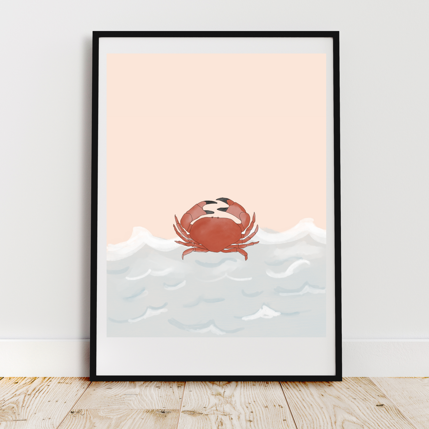 Just Keep Swimming Crab Art Print