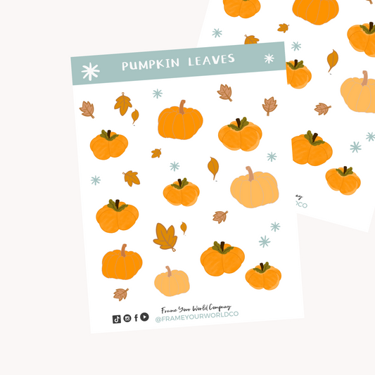Pumpkin Leaves Sticker Set