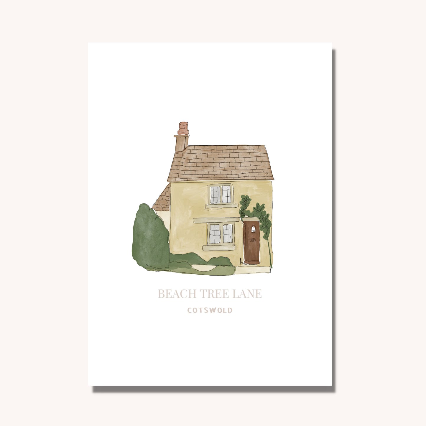 Personalised Home Illustration Art Print