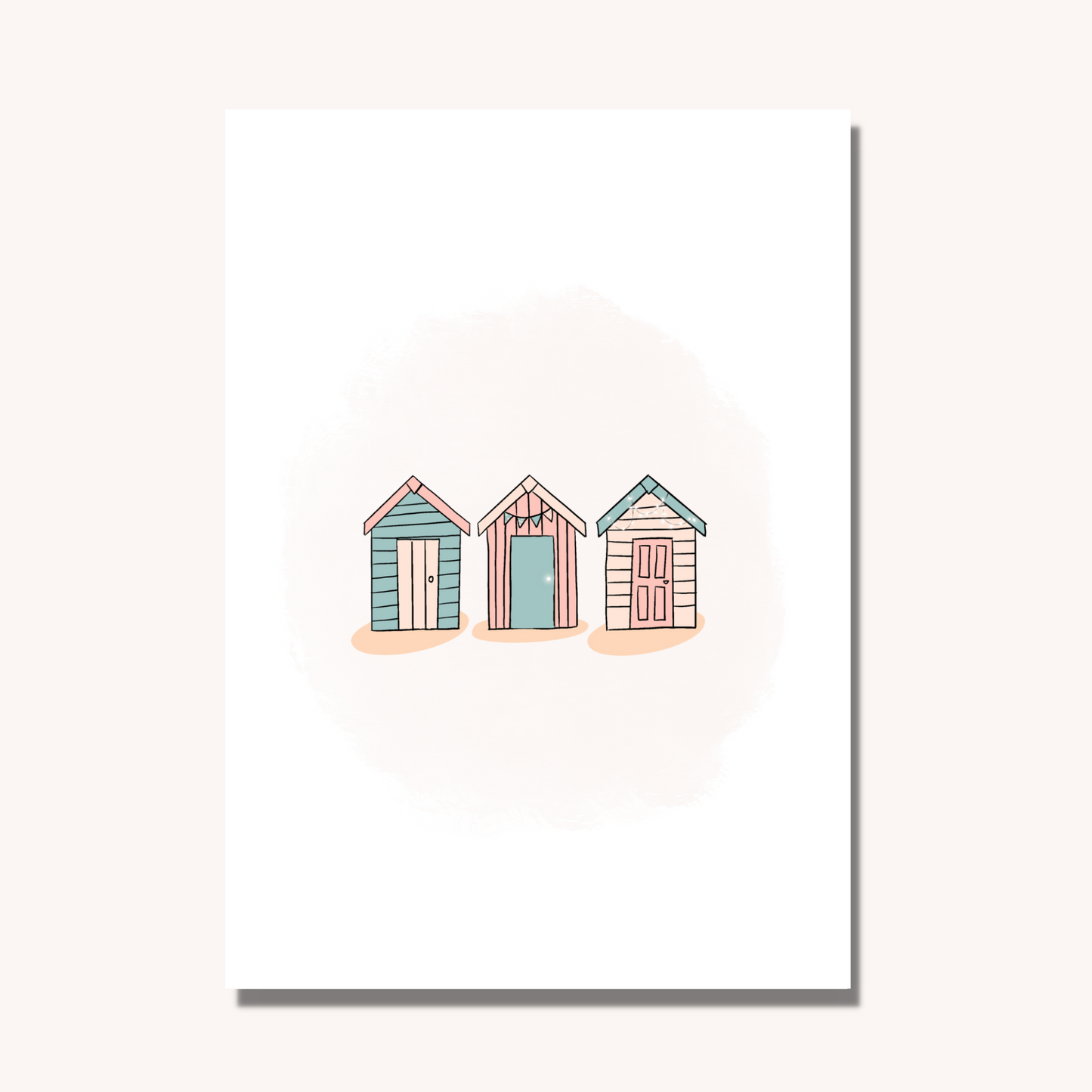 Beach Huts Art Print