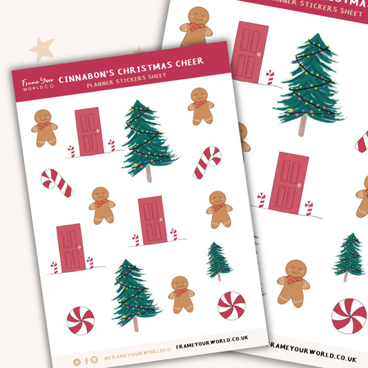 Cinnabon’s Christmas Cheer Planner Sticker Sheet