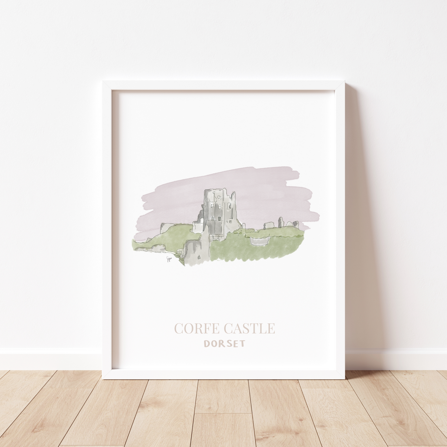 Corfe Castle Dorset Art Print