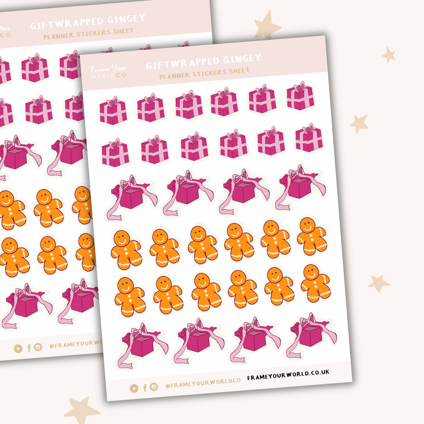 Giftwrapped Gingey Planner Sticker Sheet