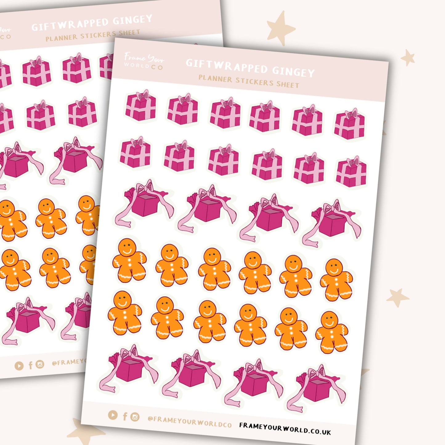 Giftwrapped Gingey Planner Sticker Sheet