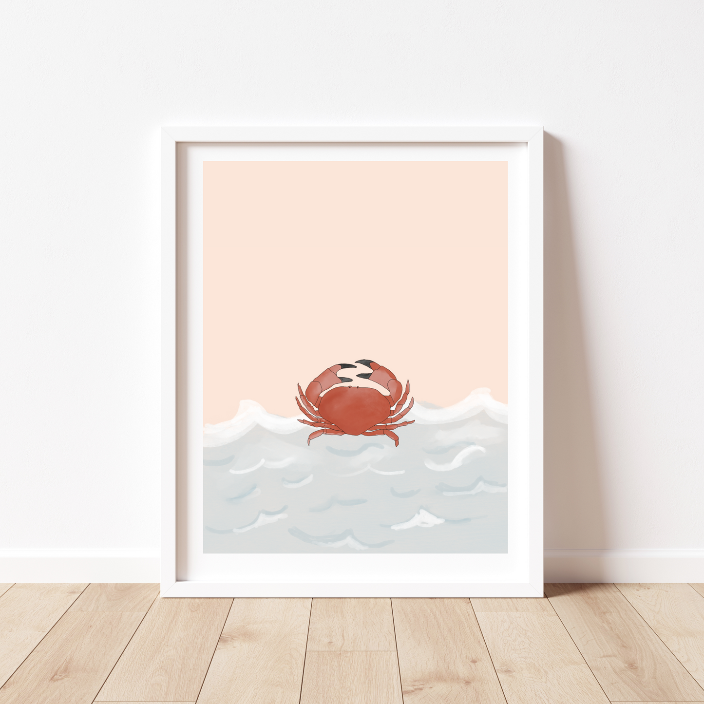 Just Keep Swimming Crab Art Print