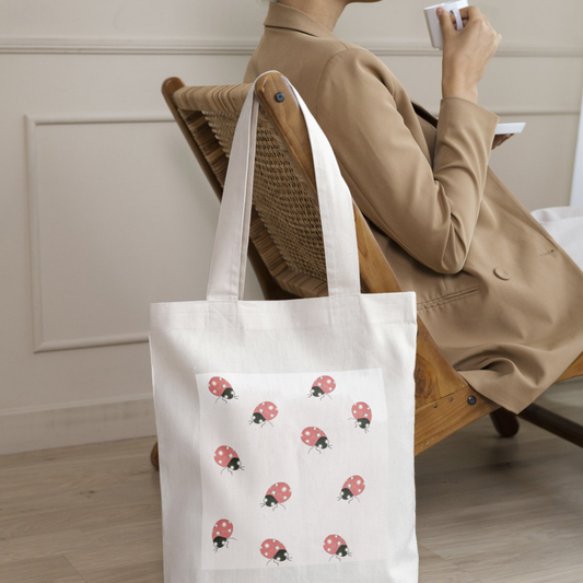 Ladybug Pattern Tote Bag