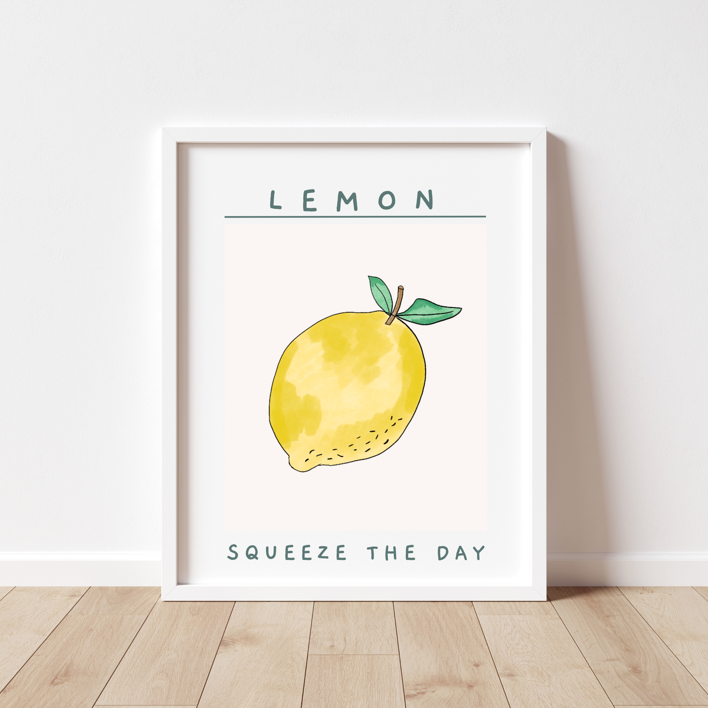 Squeeze the day with a lemon Art Print