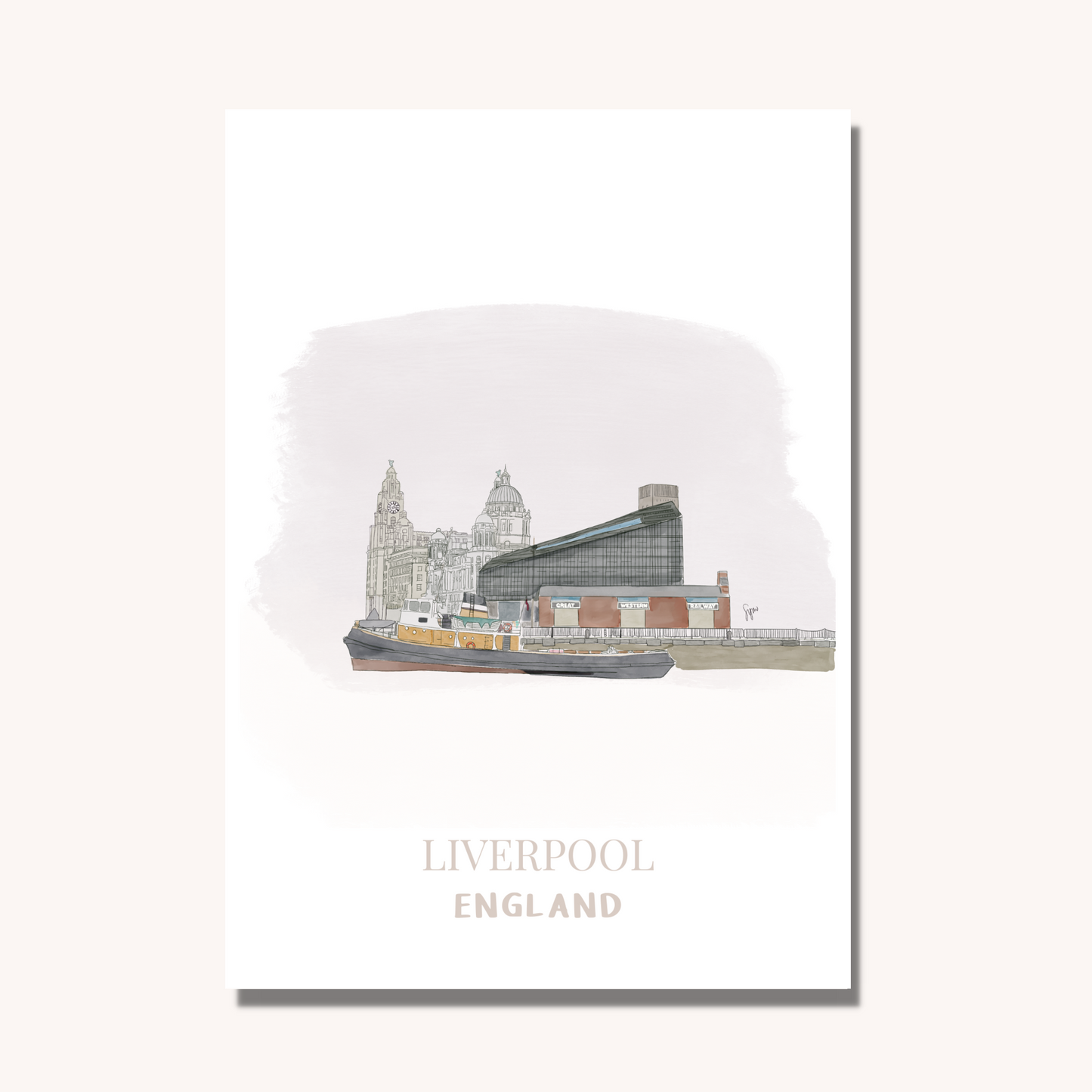 Liverpool Skyline Wall Art Print