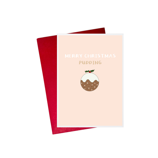 Merry Christmas Pudding Card