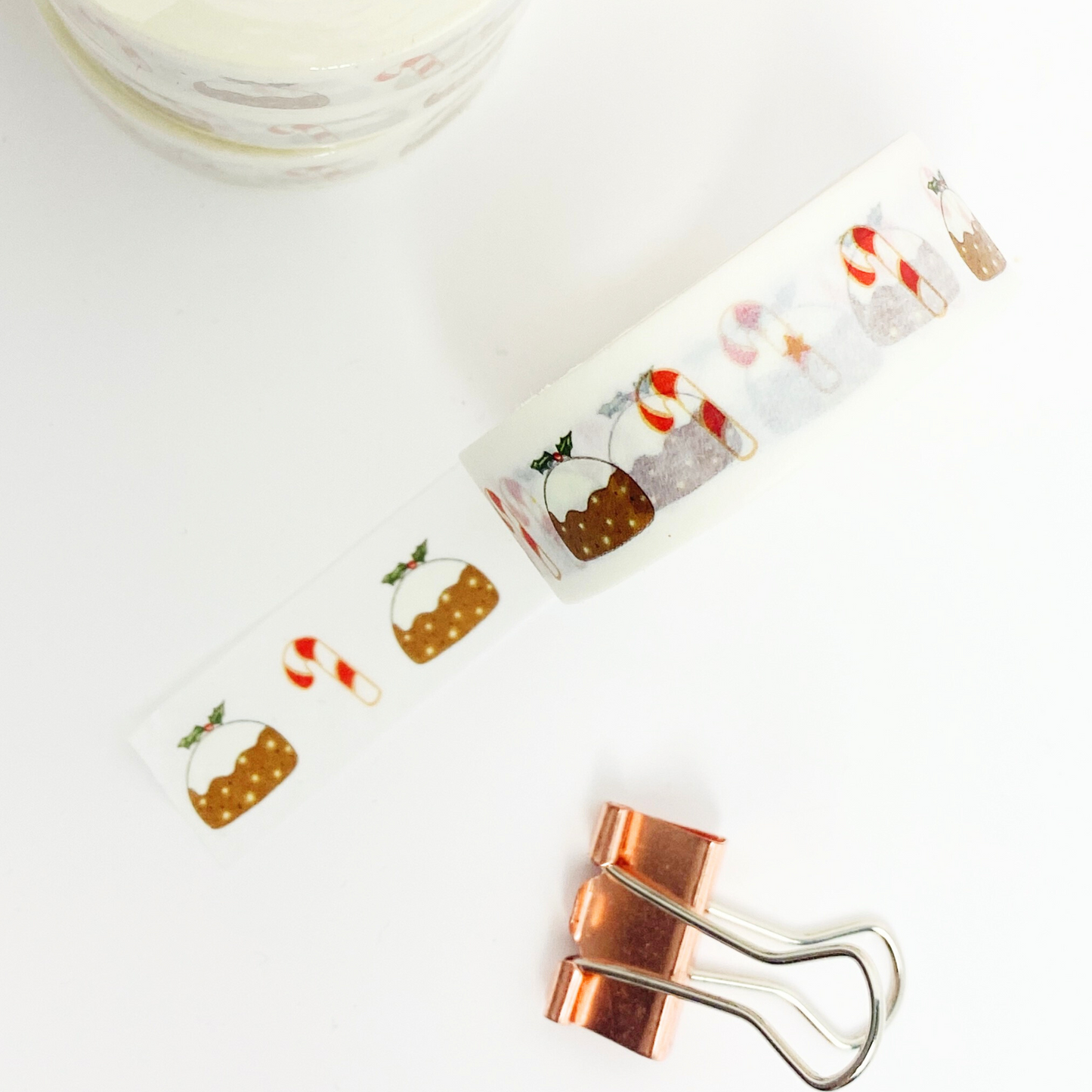 Christmas Pudding & Candy Cane Washi Tape