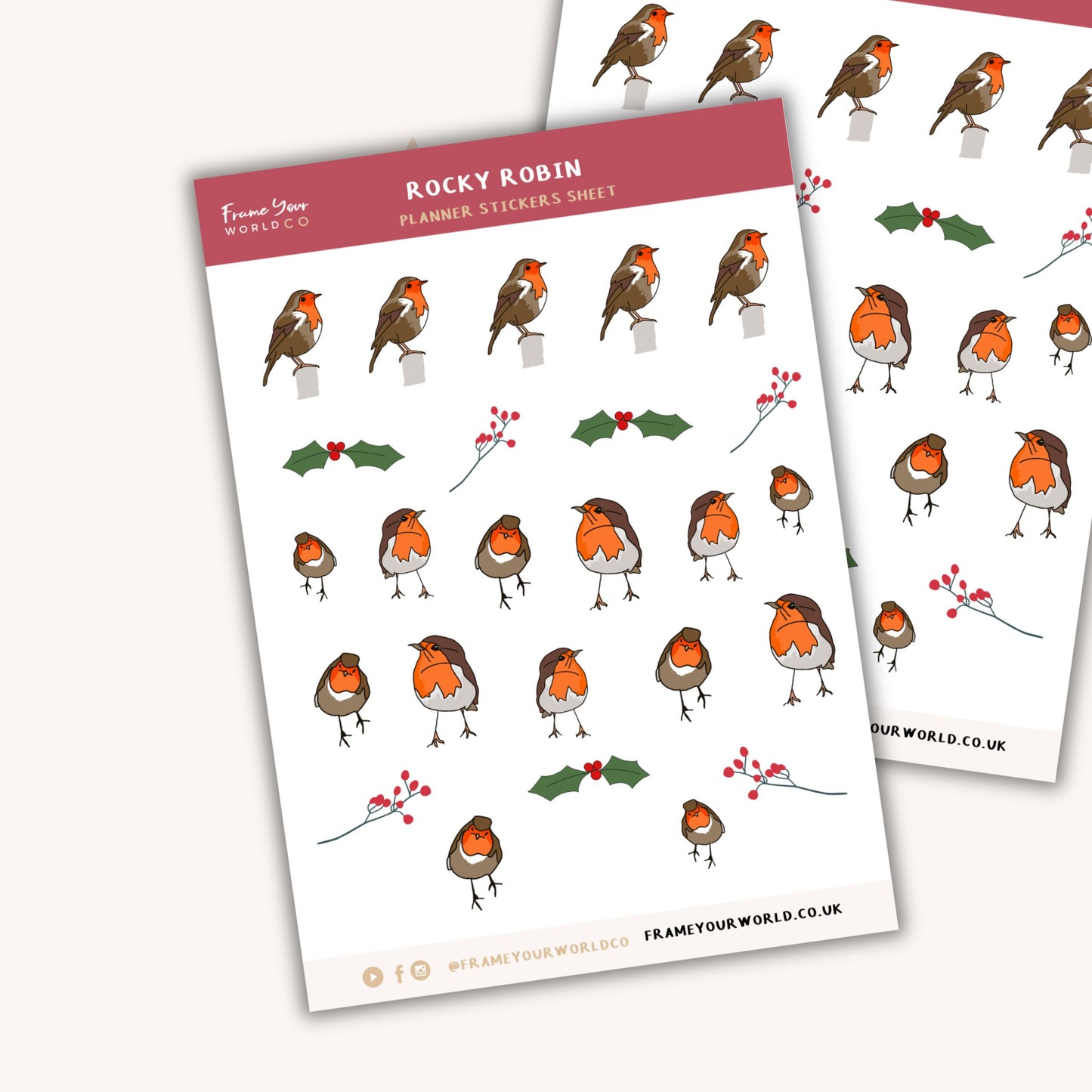 Rocky Robin Planner Sticker Sheet