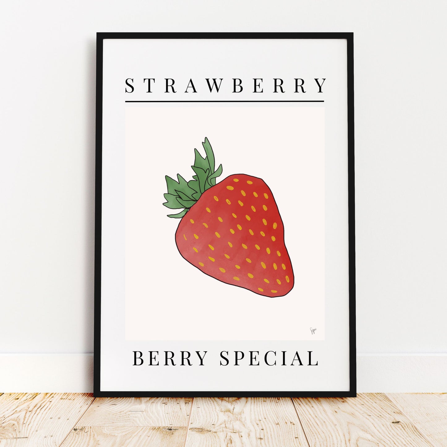 Berry Special Strawberry Illustration Art Print