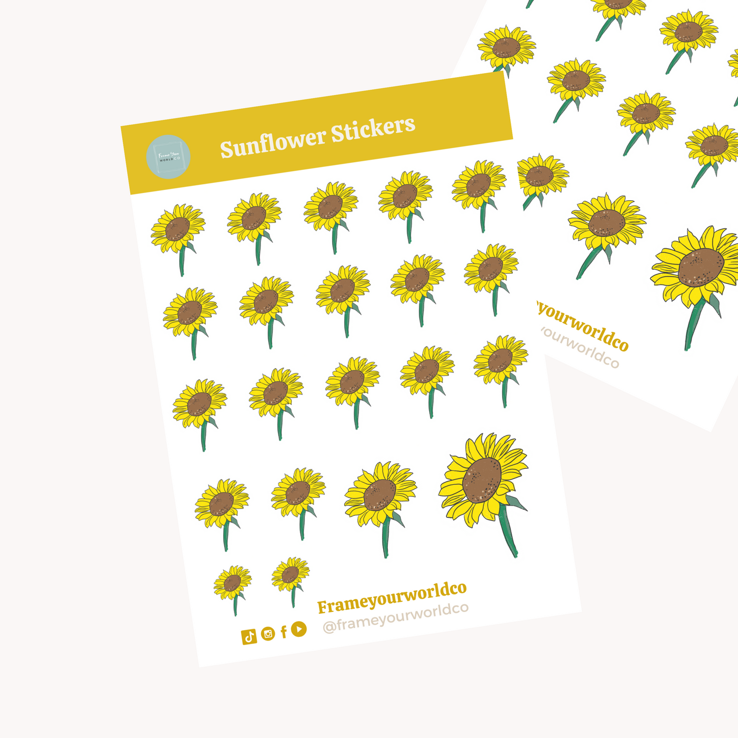 Sunflowers Sticker Set