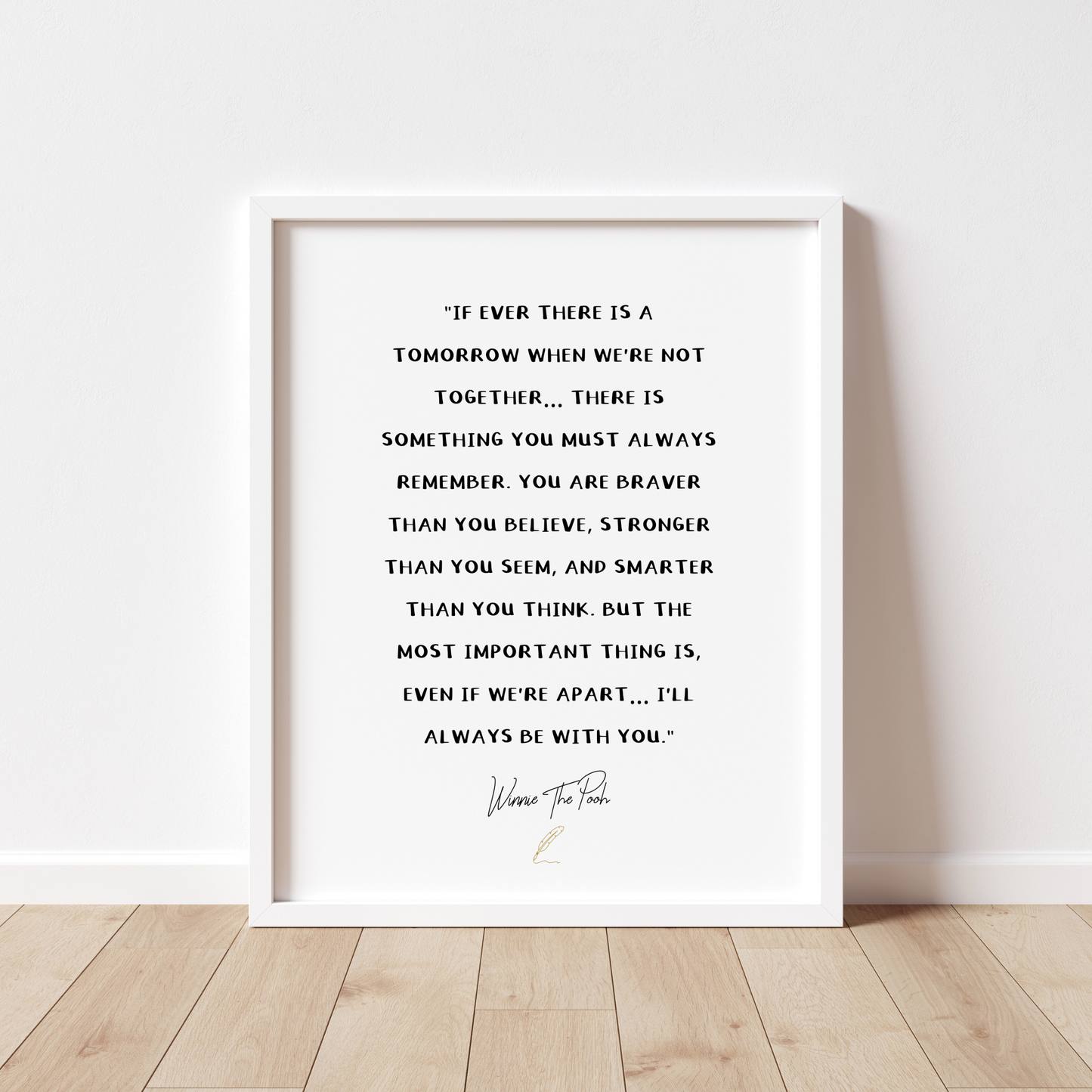 Winnie The Pooh Inspired Friendship Quote Print