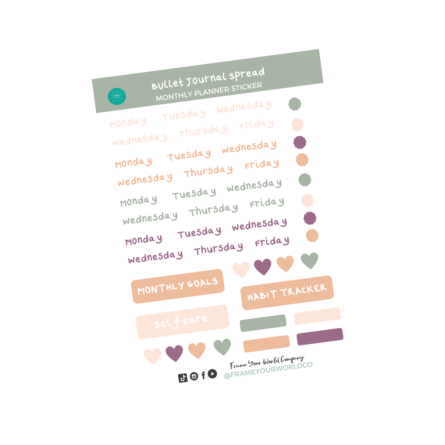 Monthly Planner Stickers