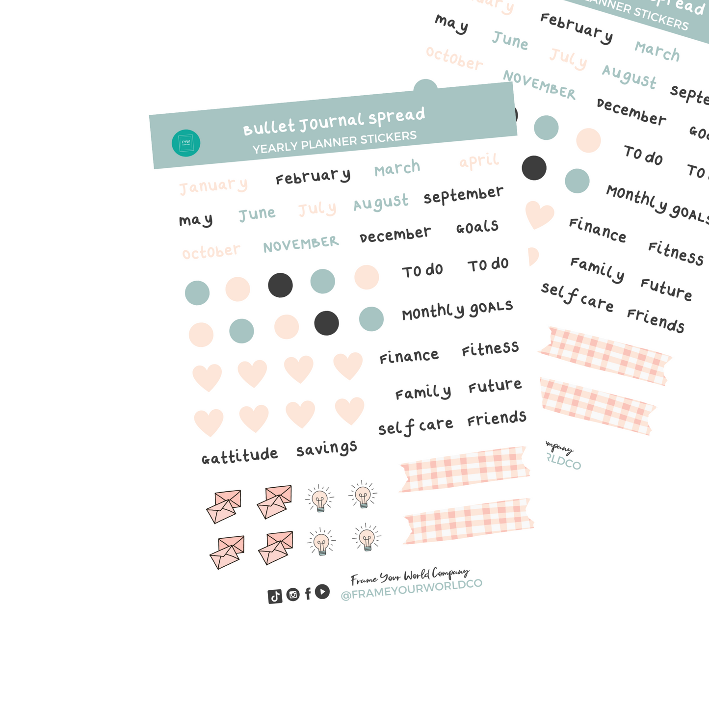 Yearly Planner Stickers