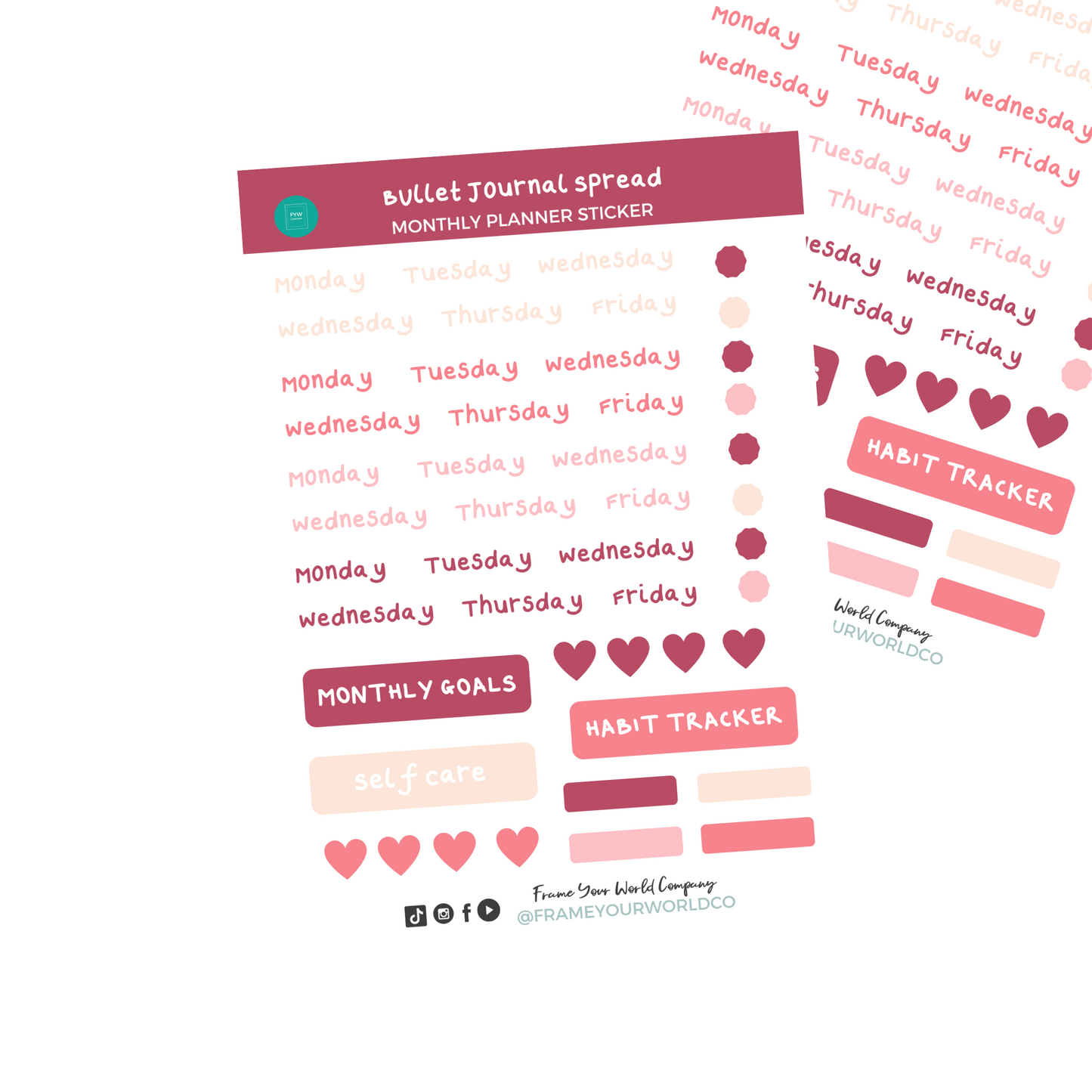 Monthly Planner Stickers