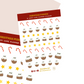Christmas Pudding & Candy Cain Planner Stickers